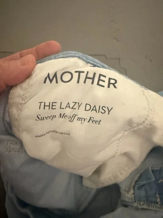 MOTHER The Lazy Daisy Drawstring High Rise Jeans- Straight Leg- Light Wash- 27 - Picture 12 of 14